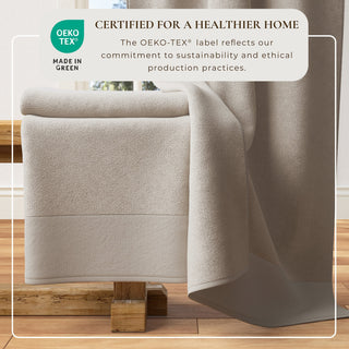 Cotton Linen-Like Border 6-Piece Towel Set - Priya Collection Great Bay Home