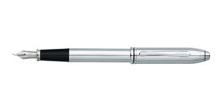 Townsend® Lustrous Chrome Stainless-Steel Medium Nib Fountain Pen - By Baano