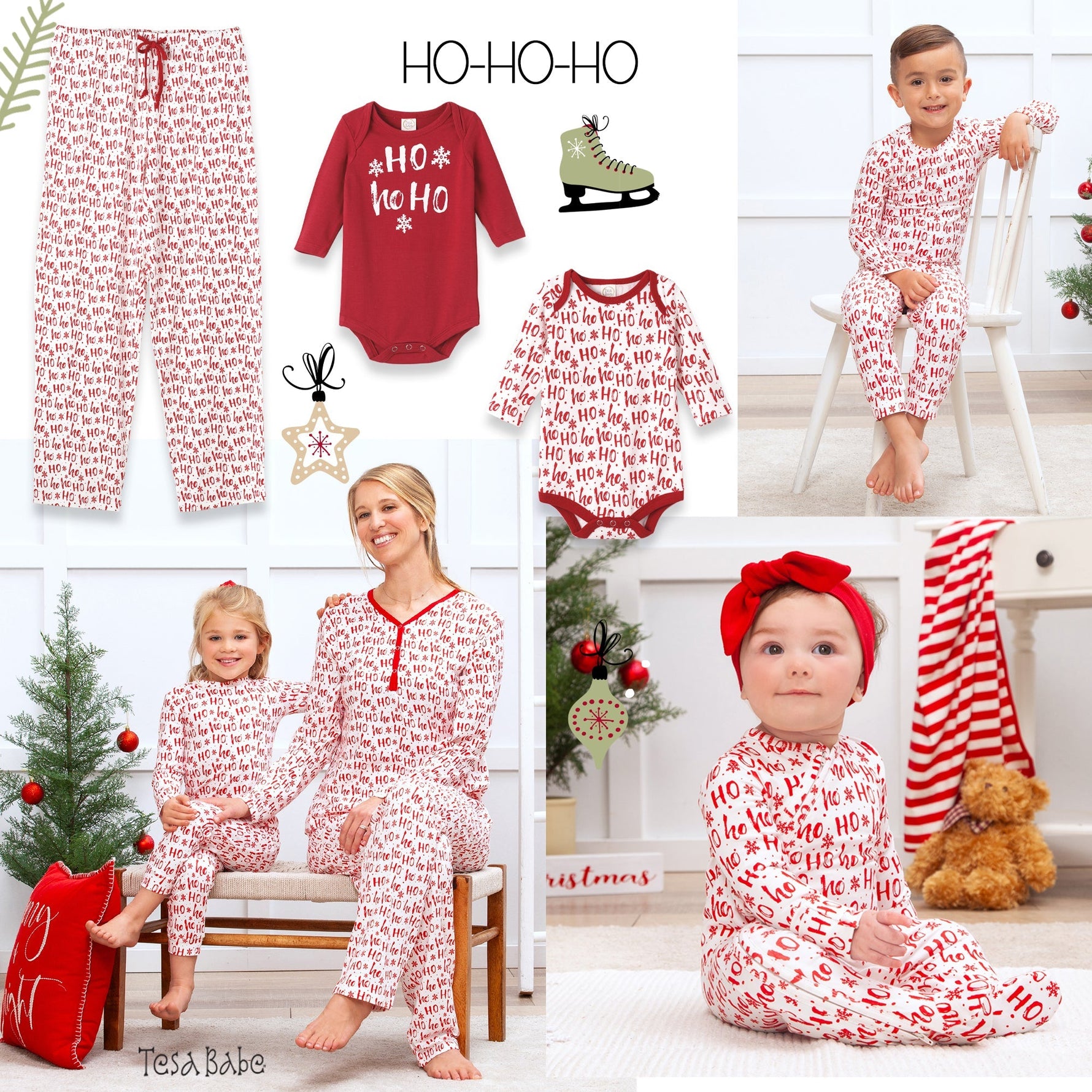 Christmas Bamboo Zipper Romper Ho-Ho-Ho - By Baano
