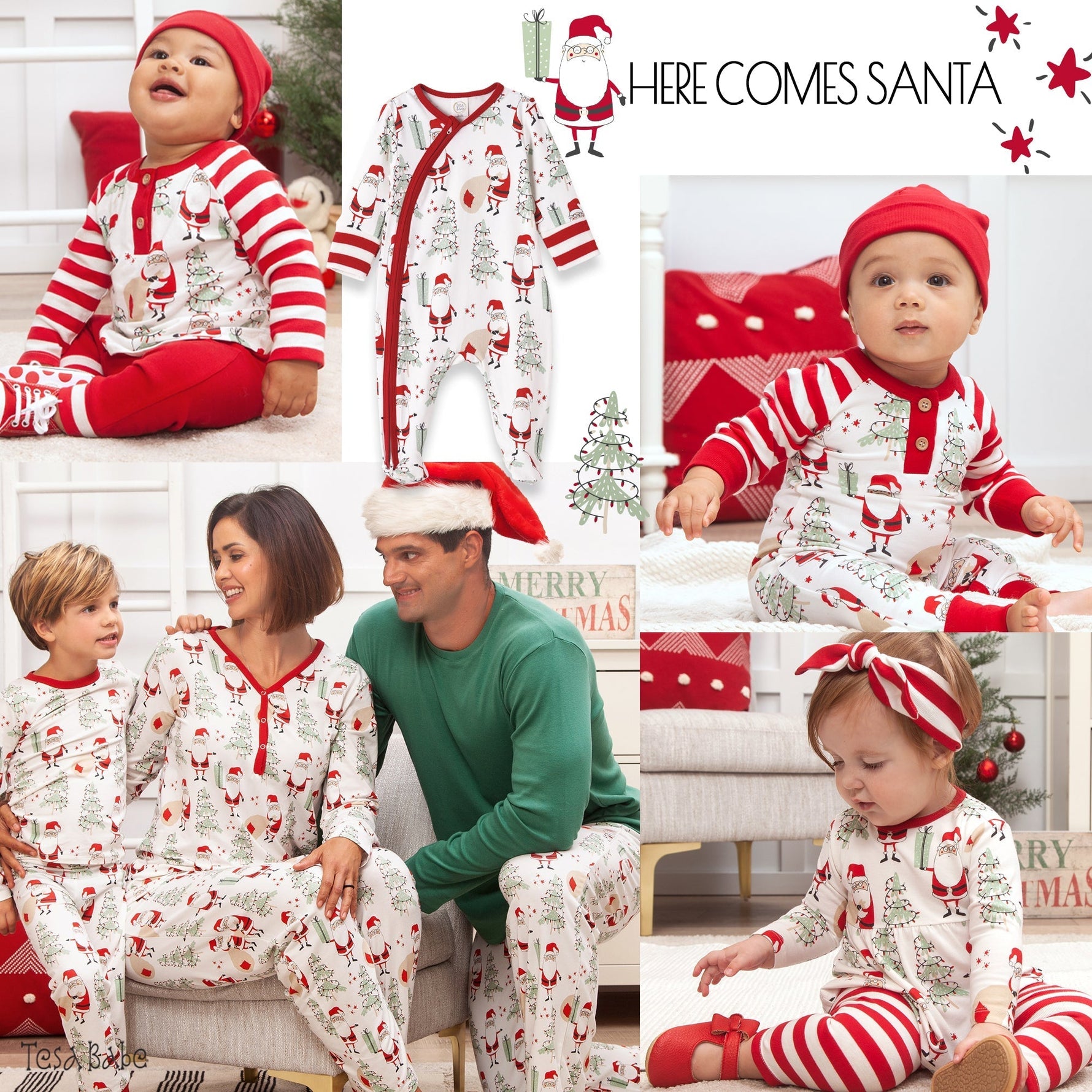 Christmas Santa Bamboo Zipper Romper - By Baano