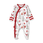 Christmas Santa Bamboo Zipper Romper - By Baano