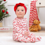 Christmas Bamboo Zipper Romper Ho-Ho-Ho - By Baano