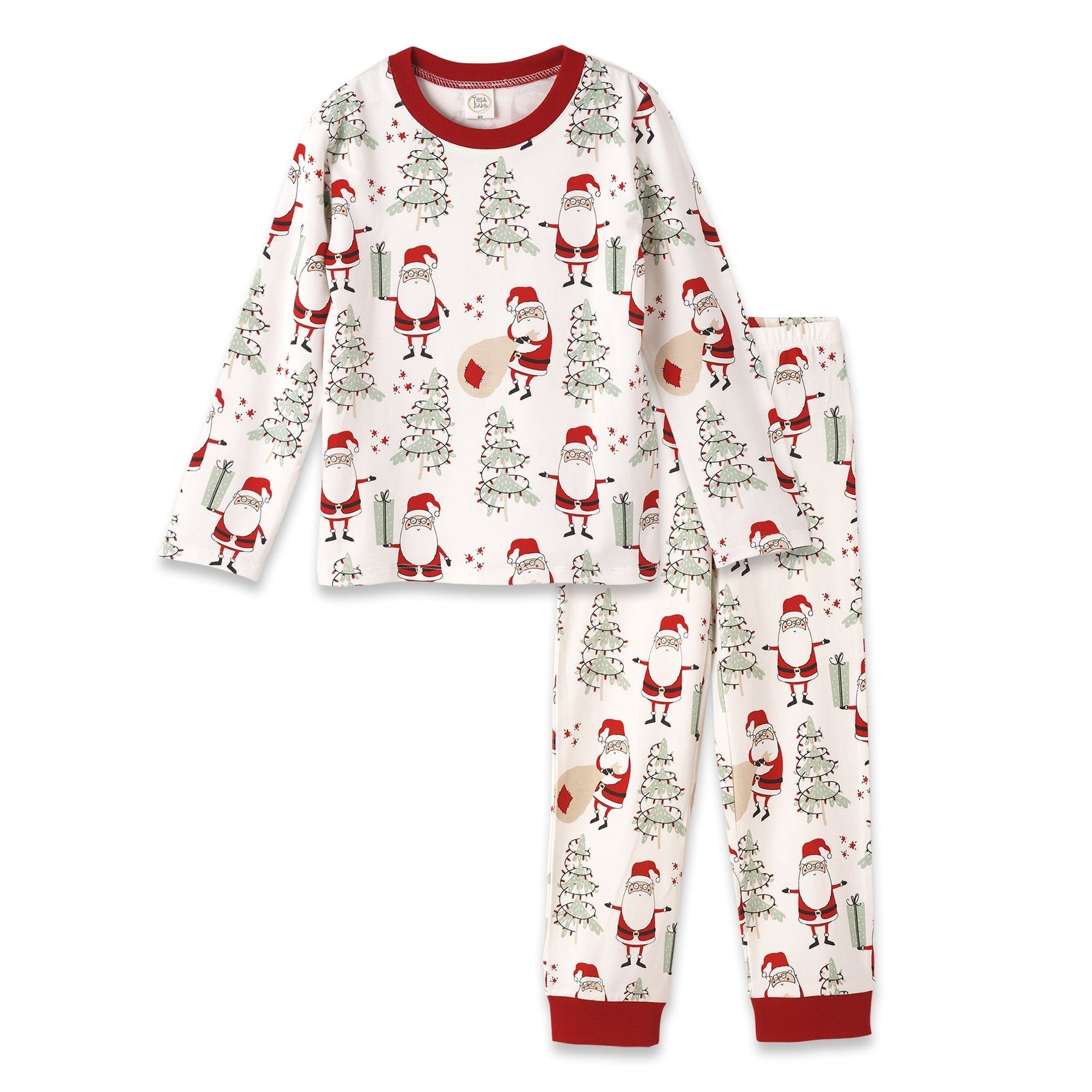 Christmas Santa Kid's Bamboo Pajama Set - By Baano