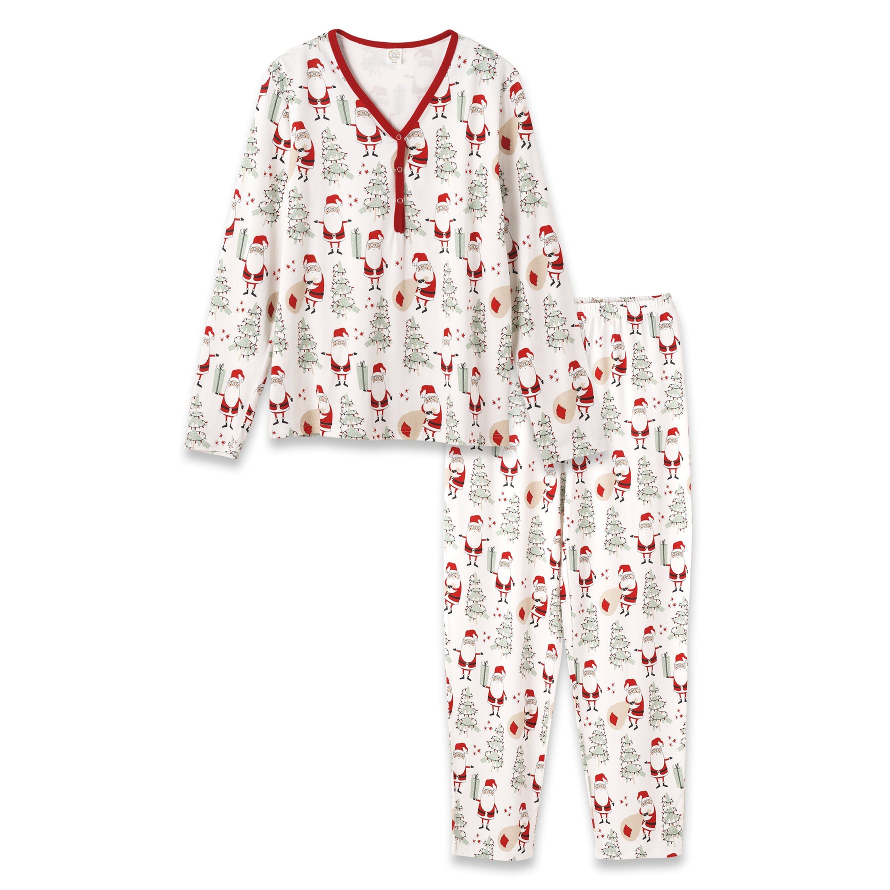 Christmas Santa Bamboo Women's Pajama Set - By Baano