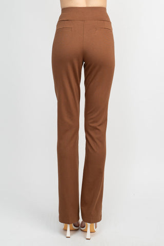 T Tahari Pull On Bootcut Rayon Pant With Welt Pockets - By Baano
