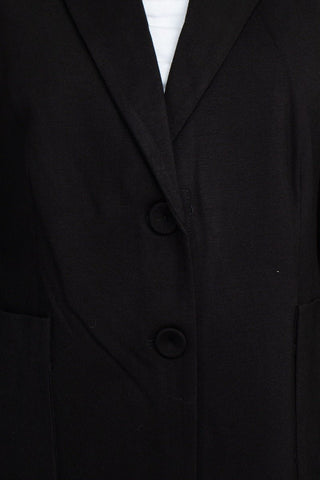 T Tahari Notched Collar Two Button Long Sleeve With Patch Pockets Knit Blazer - By Baano