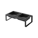 Pet Food Bowl - Tall - Steel + Ceramic