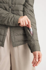 The Harrow Matte | Down Shirt | Olive Subtle Sparkles