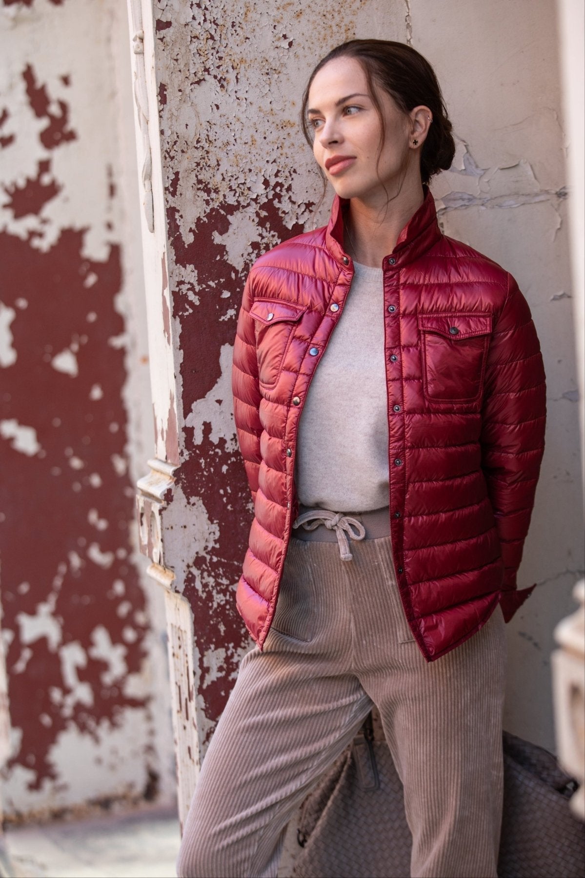 The Harrow Royale | Down Shirt | Bordeaux