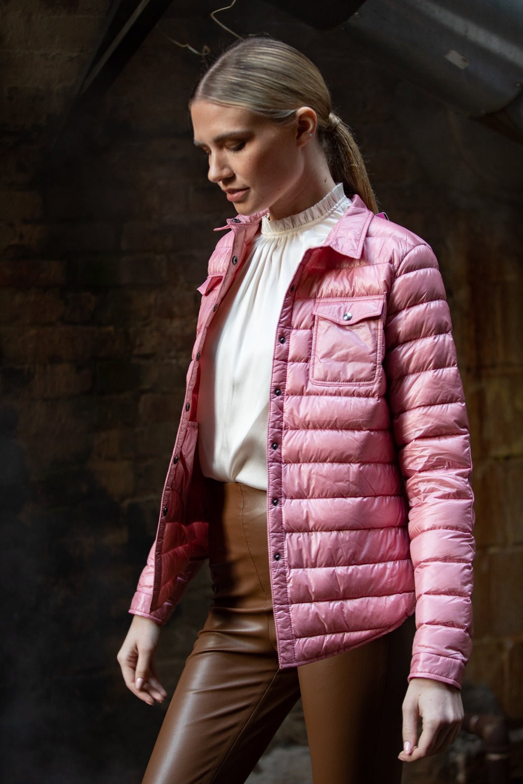 The Harrow Royale | Down Shirt | Dusty Rose