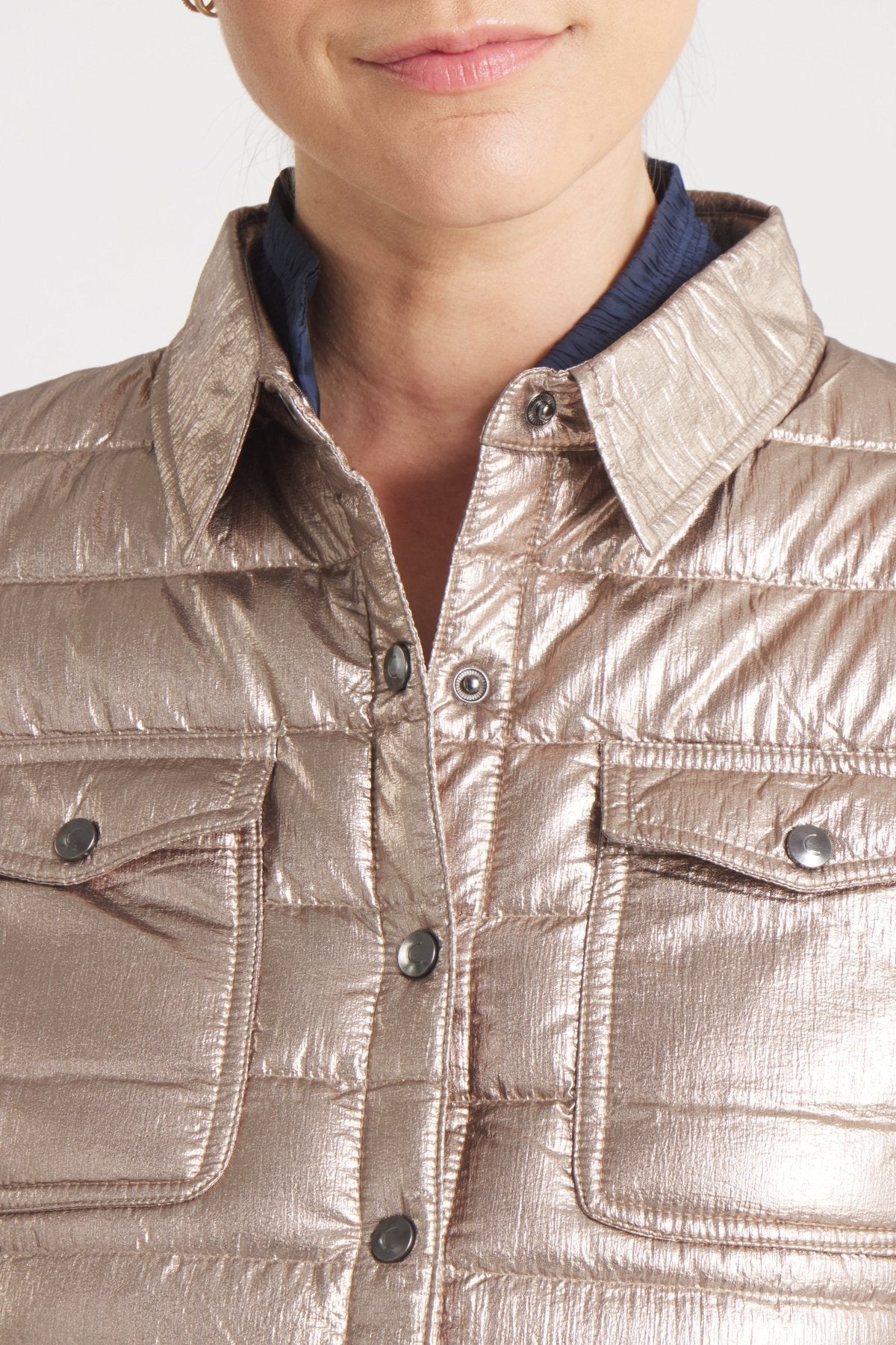 The Harrow Royale | Down Shirt | Metallic Gold