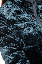 The Harrow Velour | Down Shirt | Indigo