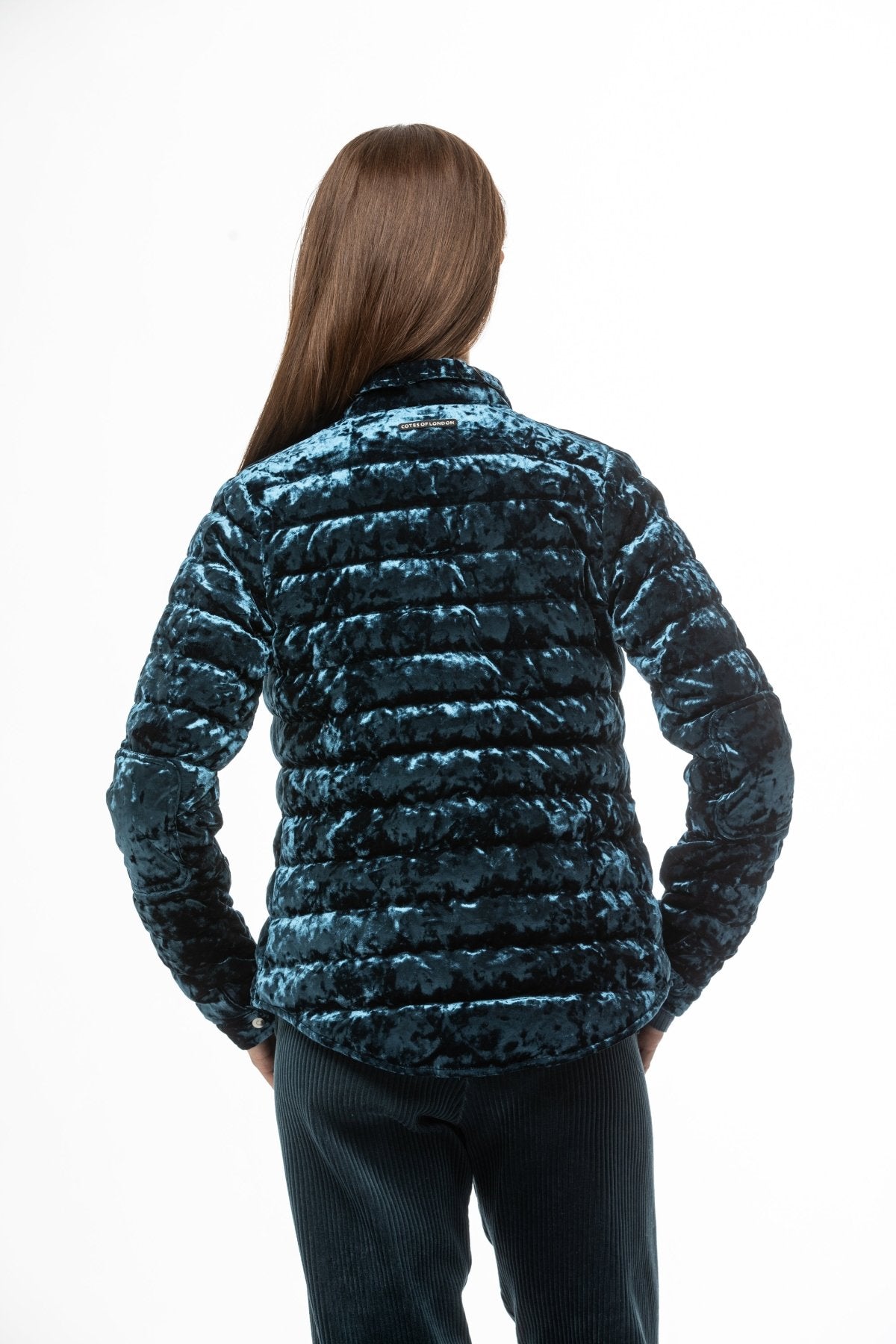 The Harrow Velour | Down Shirt | Indigo