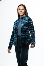 The Harrow Velour | Down Shirt | Indigo