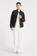 The Harrow Velour | Down Shirt | Midnight Black