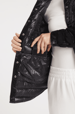 The Harrow Velour | Down Shirt | Midnight Black