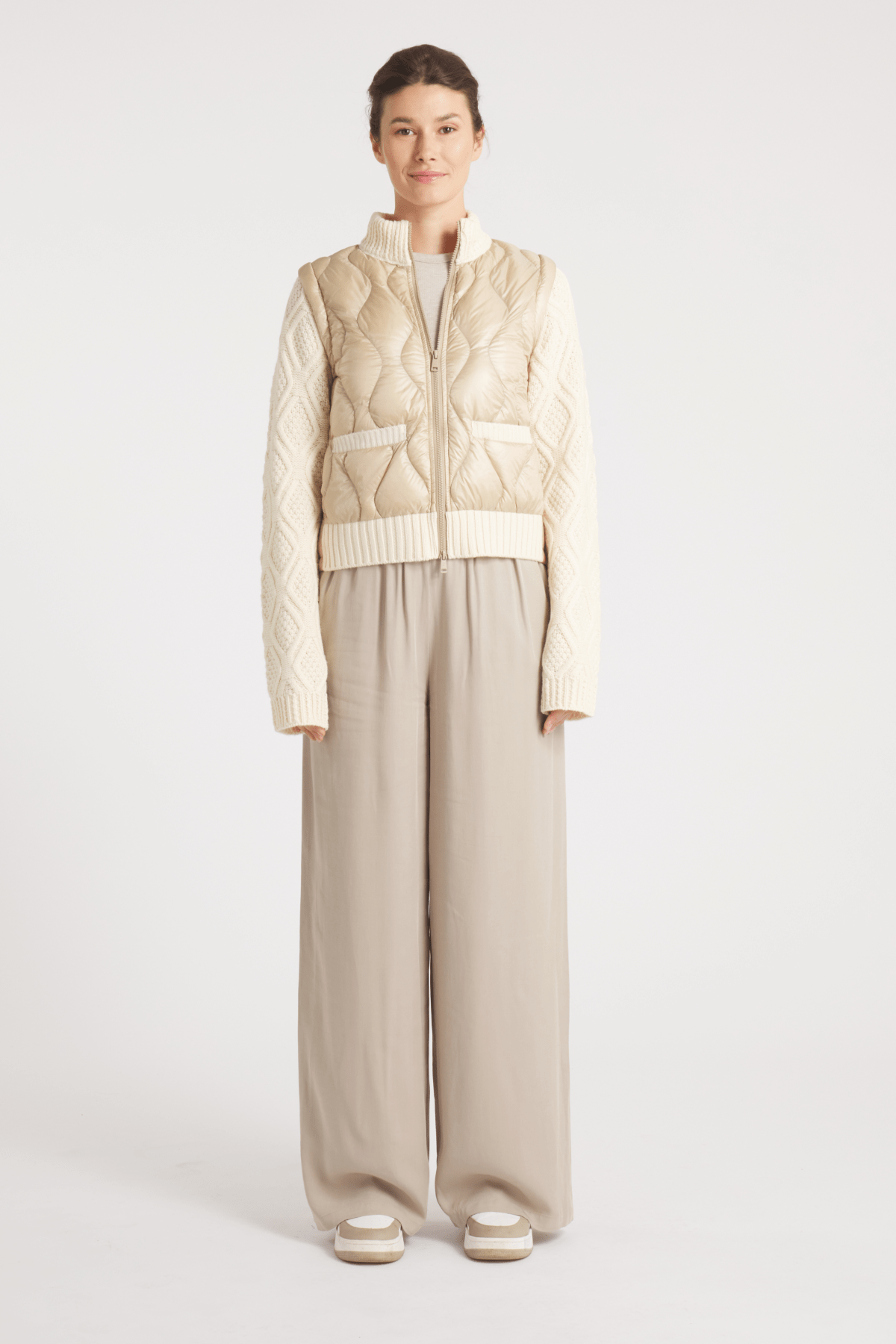 The Hyde | Quilted Down / Wool Jacket | Camel / Beige