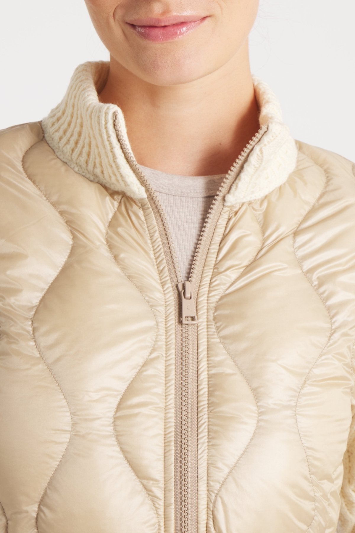 The Hyde | Quilted Down / Wool Jacket | Camel / Beige