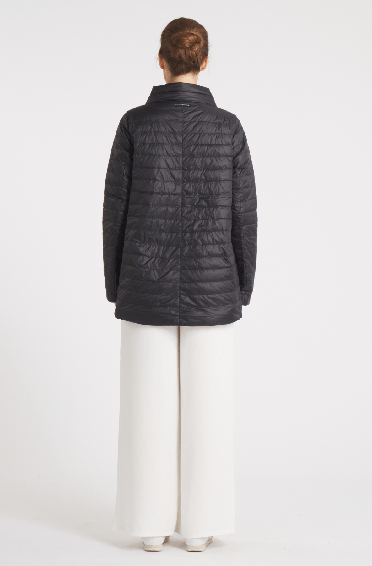 The Knightsbridge | Lightweight 2 in 1 Reversible Down Coat | Matte Black / Metallic Gold