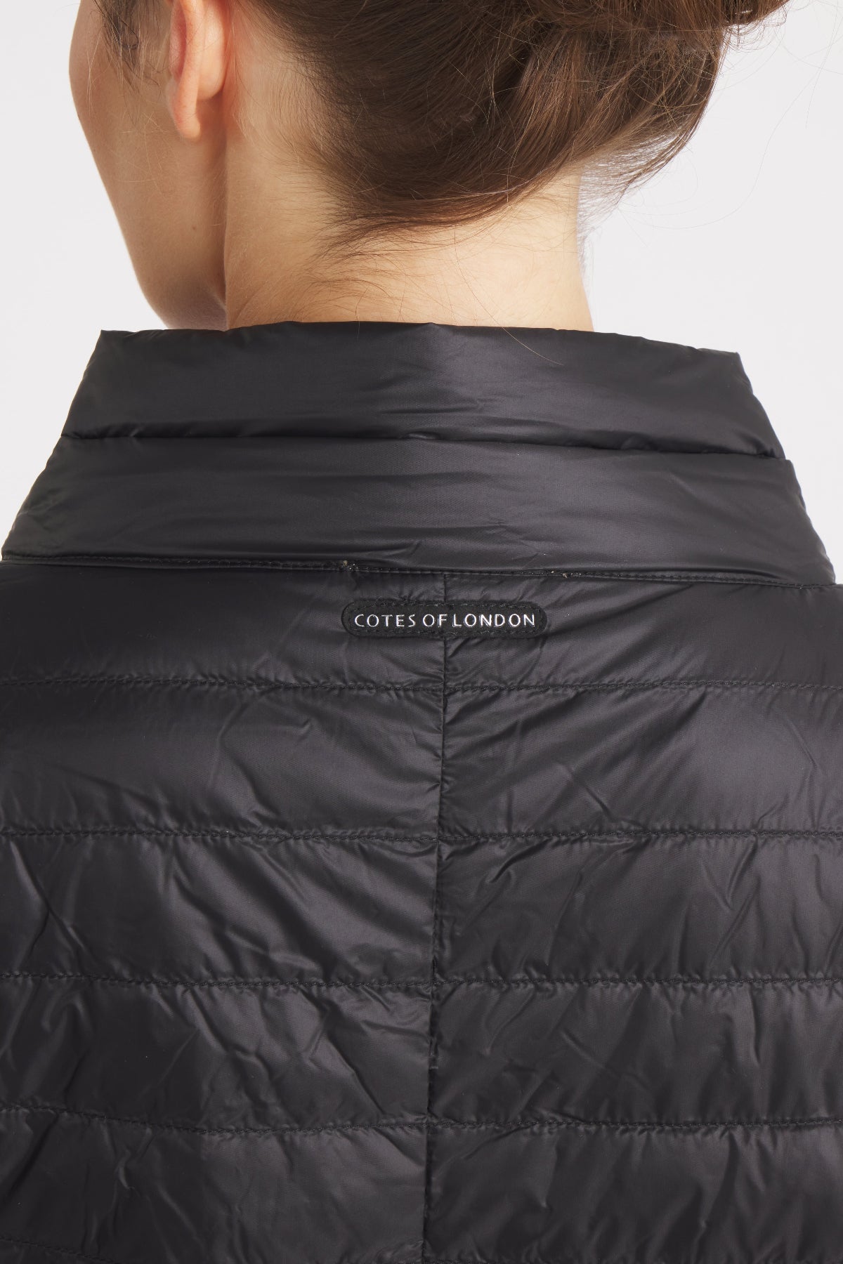 The Knightsbridge | Lightweight 2 in 1 Reversible Down Coat | Matte Black / Taupe