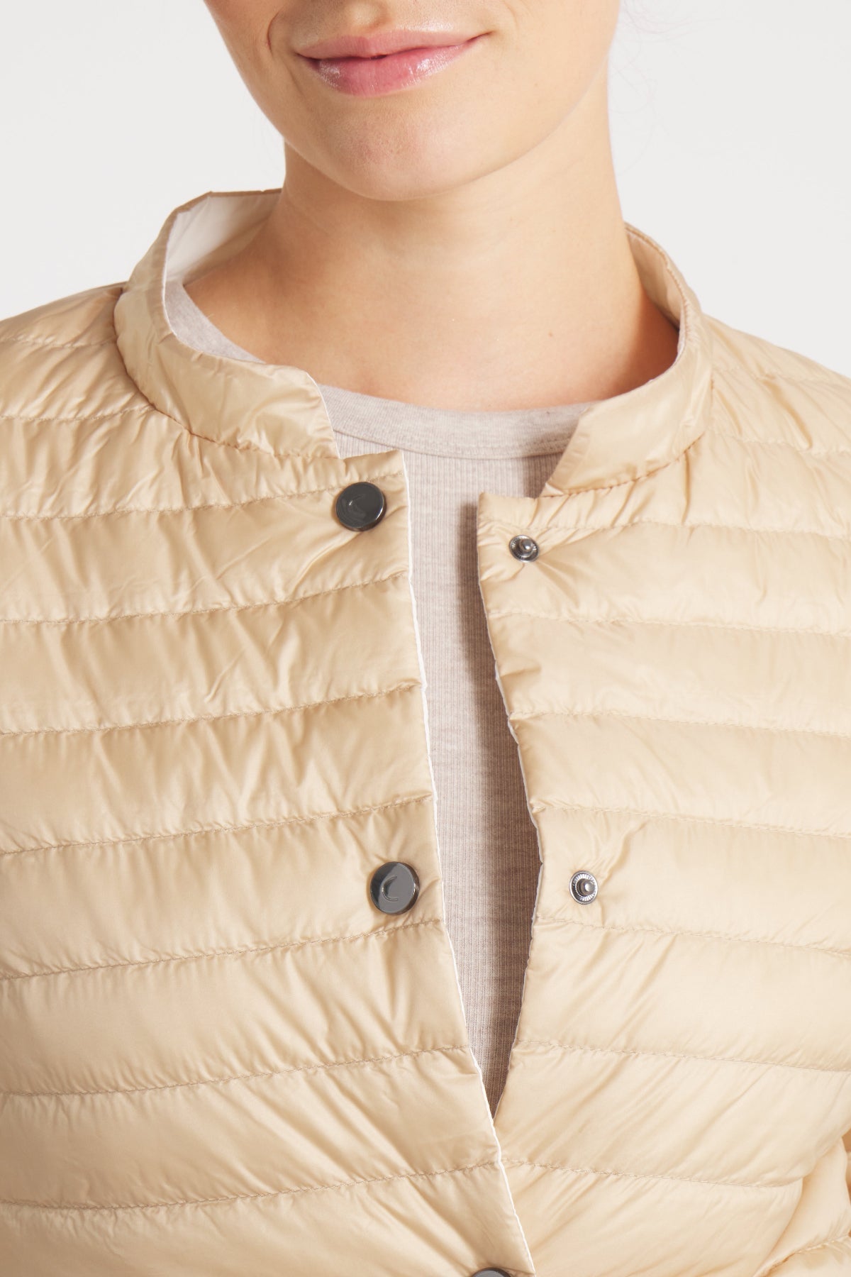 The Leicester in Matte | 2 in 1 Reversible Down Jacket | Camel / Ivory