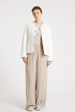 The Leicester in Matte | 2 in 1 Reversible Down Jacket | Camel / Ivory