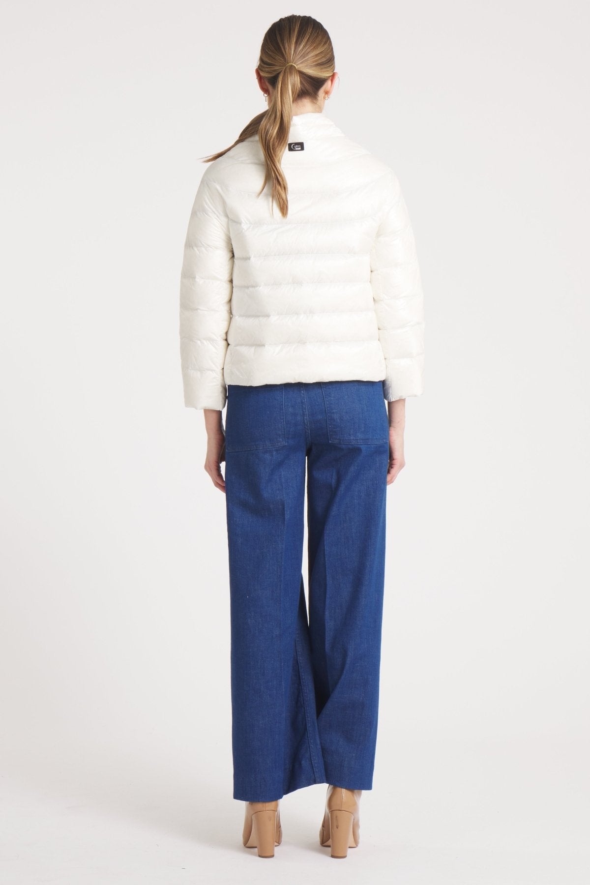 The Soho | Down 3/4 Sleeve Jacket | Ivory