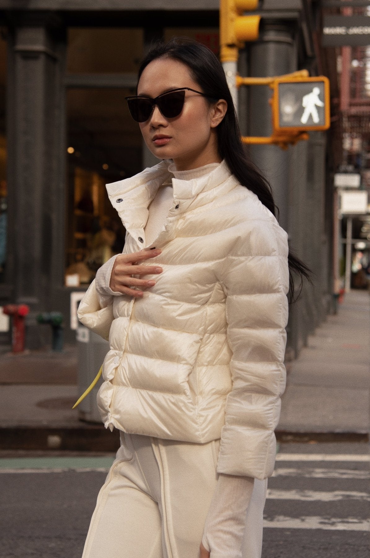 The Soho | Down 3/4 Sleeve Jacket | Ivory