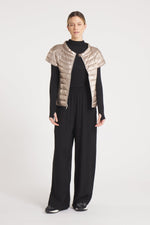 The St Ives | Down Vest Metallic Gold