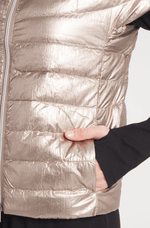 The St Ives | Down Vest Metallic Gold