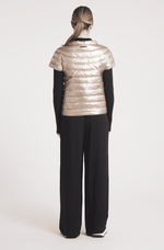 The St Ives | Down Vest Metallic Gold