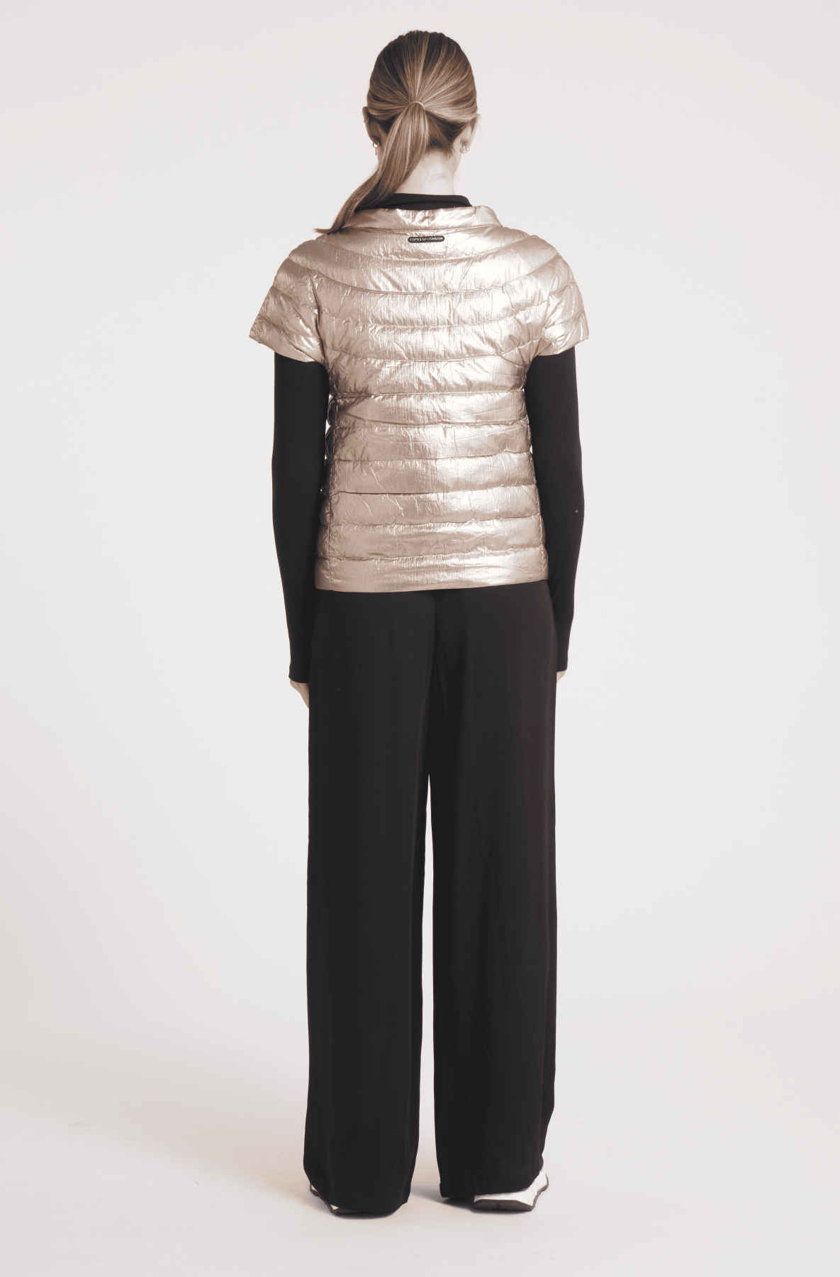The St Ives | Down Vest Metallic Gold