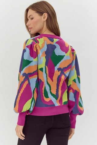 Colorful Abstract Sweater - By Baano
