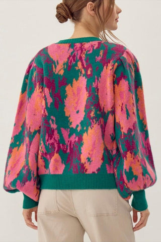 Emerald Balloon Sleeve Sweater - By Baano