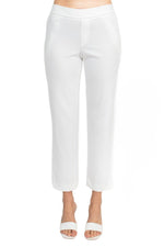 T Tahari Mid Waist Pull On Ankle Slim Fit Crepe Pant with Pockets - Glamourous Grace