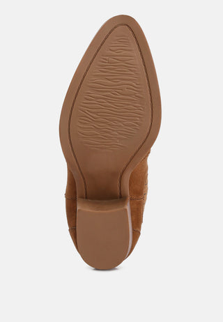 Tiago Ankle Length Low Heel Cowboy Boots