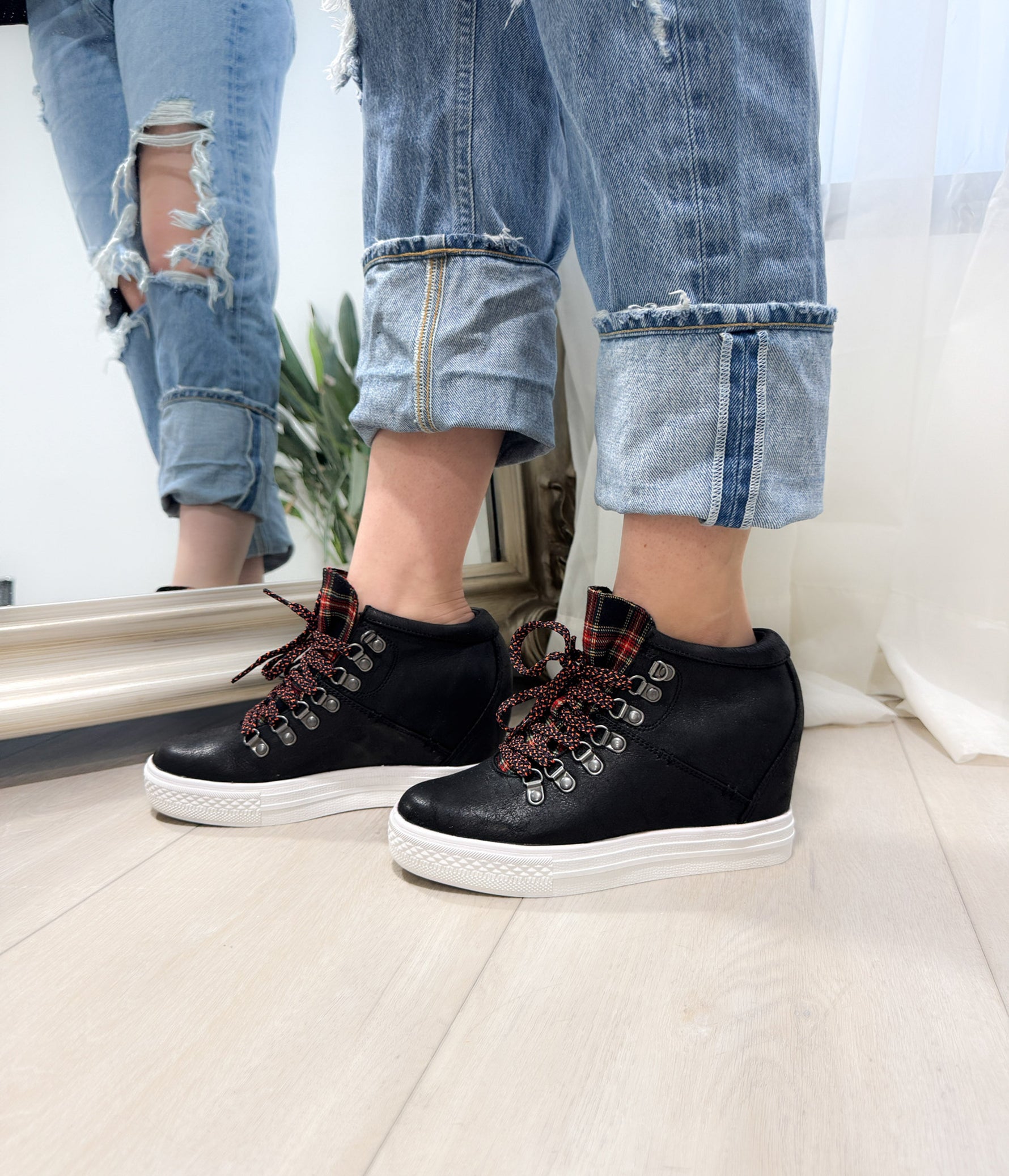 Tibi Sneaker in Black Naughty Monkey