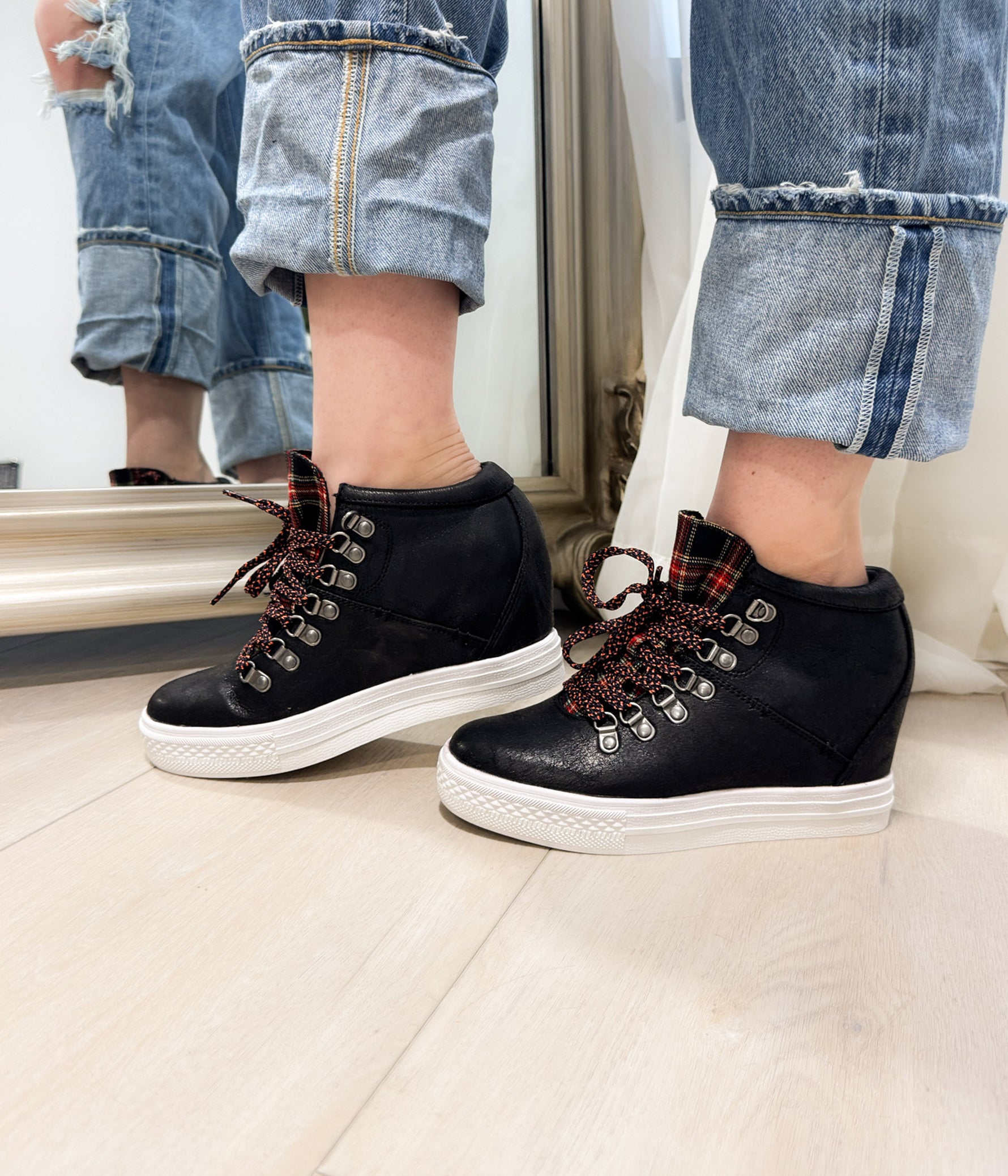 Tibi Sneaker in Black Naughty Monkey