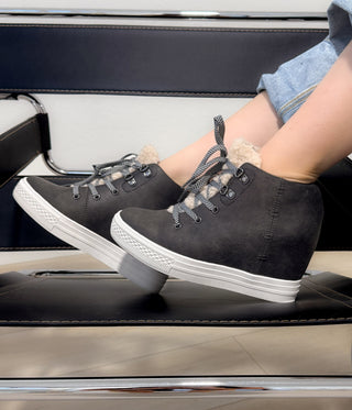 Tiburon Sneaker Wedge in Grey Naughty Monkey