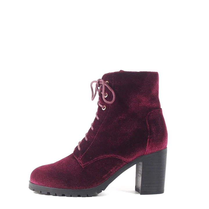 Timothy Velvet Booties Chelsea Crew