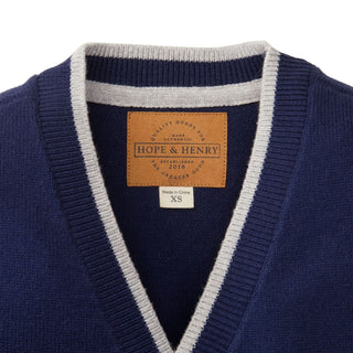 Tipped Organic Cardigan with Elbow Patches - Baby - By Baano