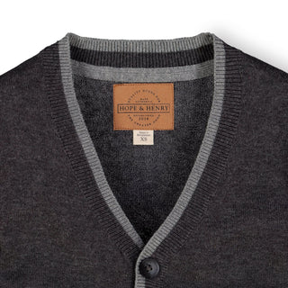 Organic Tipped Cardigan with Elbow Patches - Baby - Glamourous Grace
