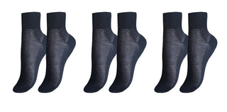 tittimitti® 100% Mercerized Cotton "Filo di Scozia" Women's Ankle Socks. 3-Pack. Made in Italy.