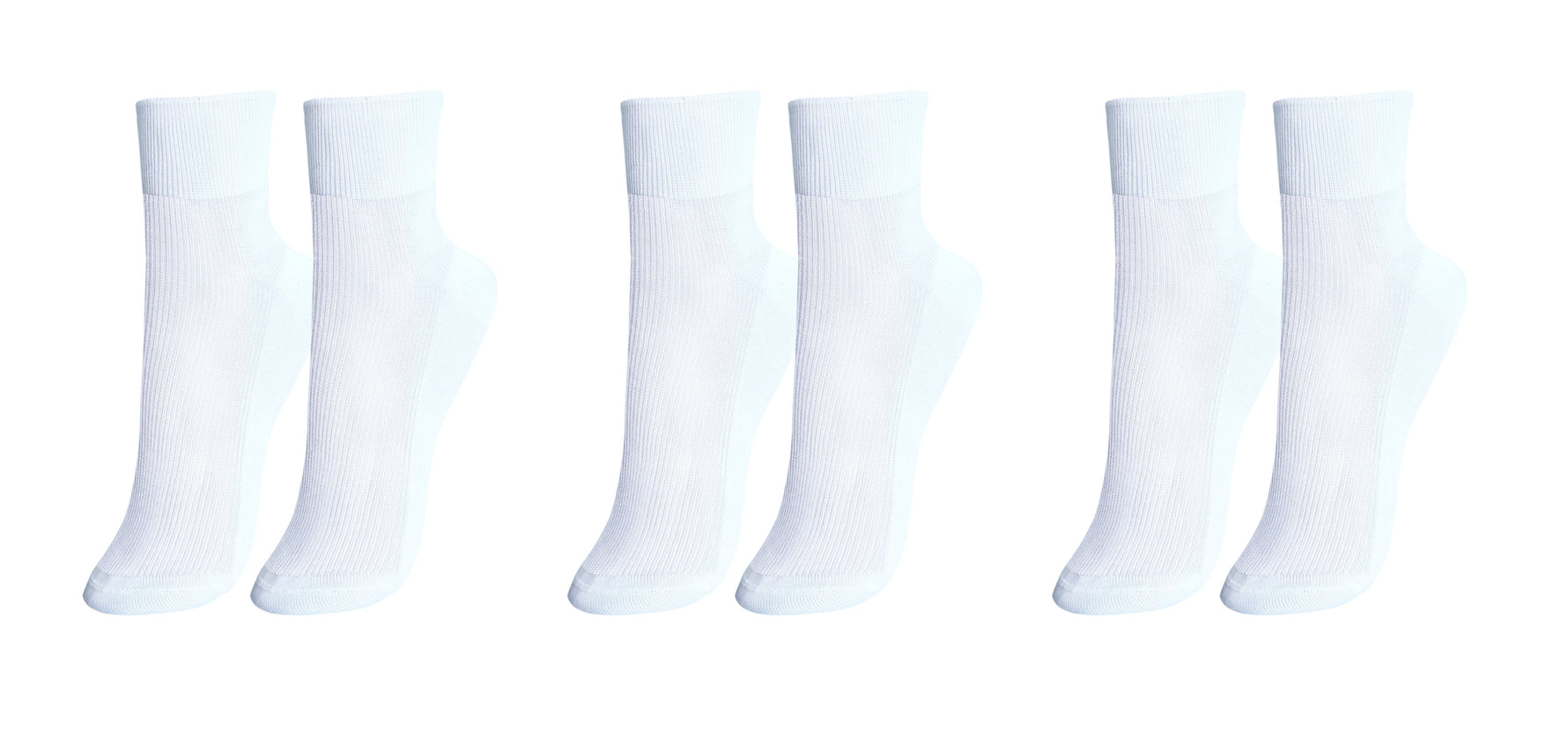 tittimitti® 100% Mercerized Cotton "Filo di Scozia" Women's Ankle Socks. 3-Pack. Made in Italy.