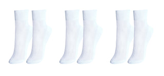 tittimitti® 100% Mercerized Cotton "Filo di Scozia" Women's Ankle Socks. 3-Pack. Made in Italy.