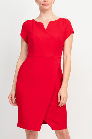 Connected Apparel Matte Jersey Sheath Dress - Apple Red - Glamourous Grace