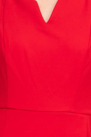 Connected Apparel Matte Jersey Sheath Dress - Apple Red - Glamourous Grace