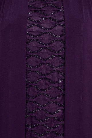 Connected Apparel Scoop Neckline 3/4 Sleeves Pull Over Short Metallic Knit Dress with Attached Jacket