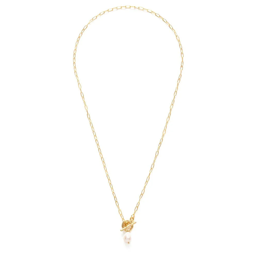 Toggle Clasp with Pearl Necklace