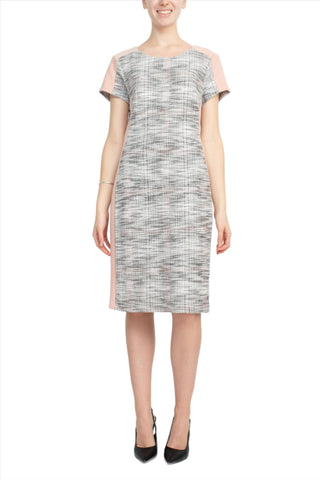 Connected Apparel Scoop Neck Short Sleeve Knit Dress - Glamourous Grace
